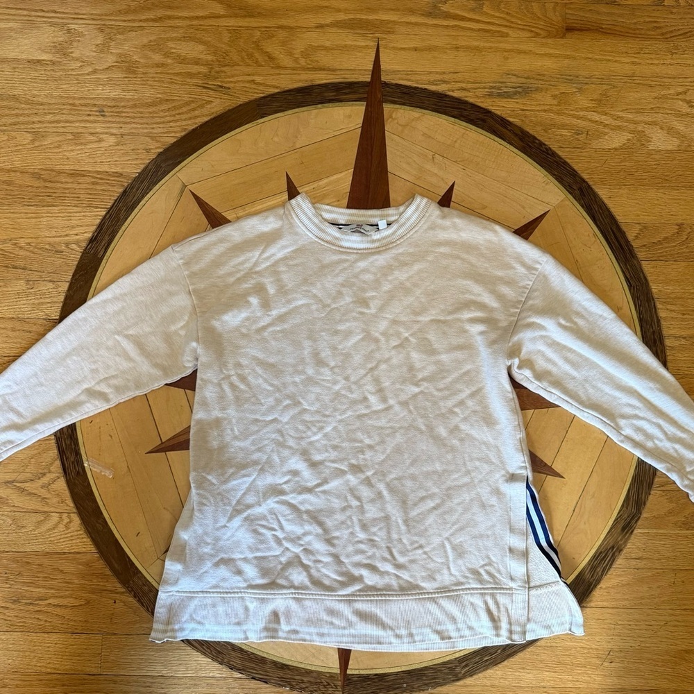 Vineyard Vines Beige Ribbed Long Sleeve Preppy Classiccore Twee
